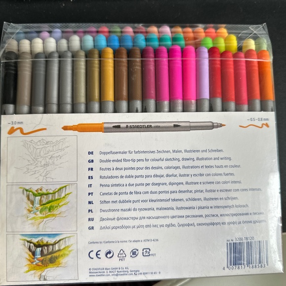 STAEDTLER Double-Ended Fiber-Tip Pens, - Picture 2 of 3